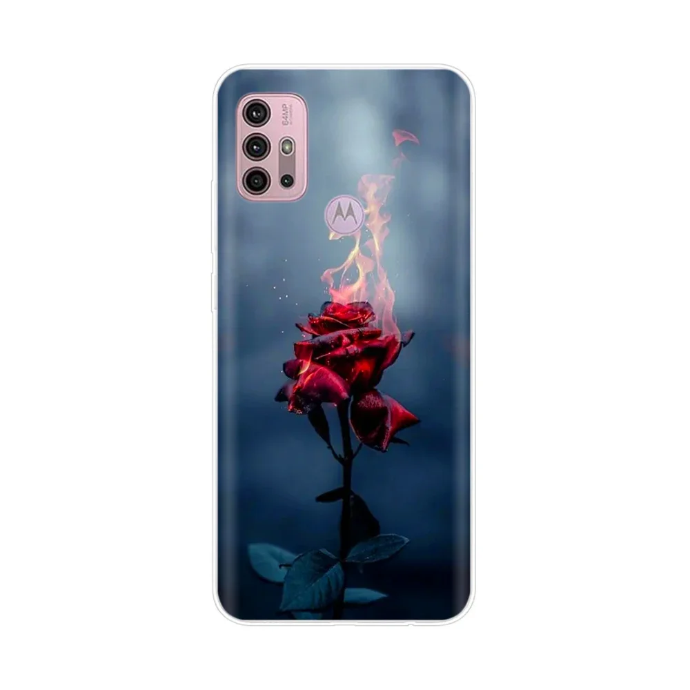 For Motorola Moto G30 Case Daisy Funda Shockproof Soft Silicone Clear Phone Case For Motorola Moto G10 G20 G 20 Back Cover Coque