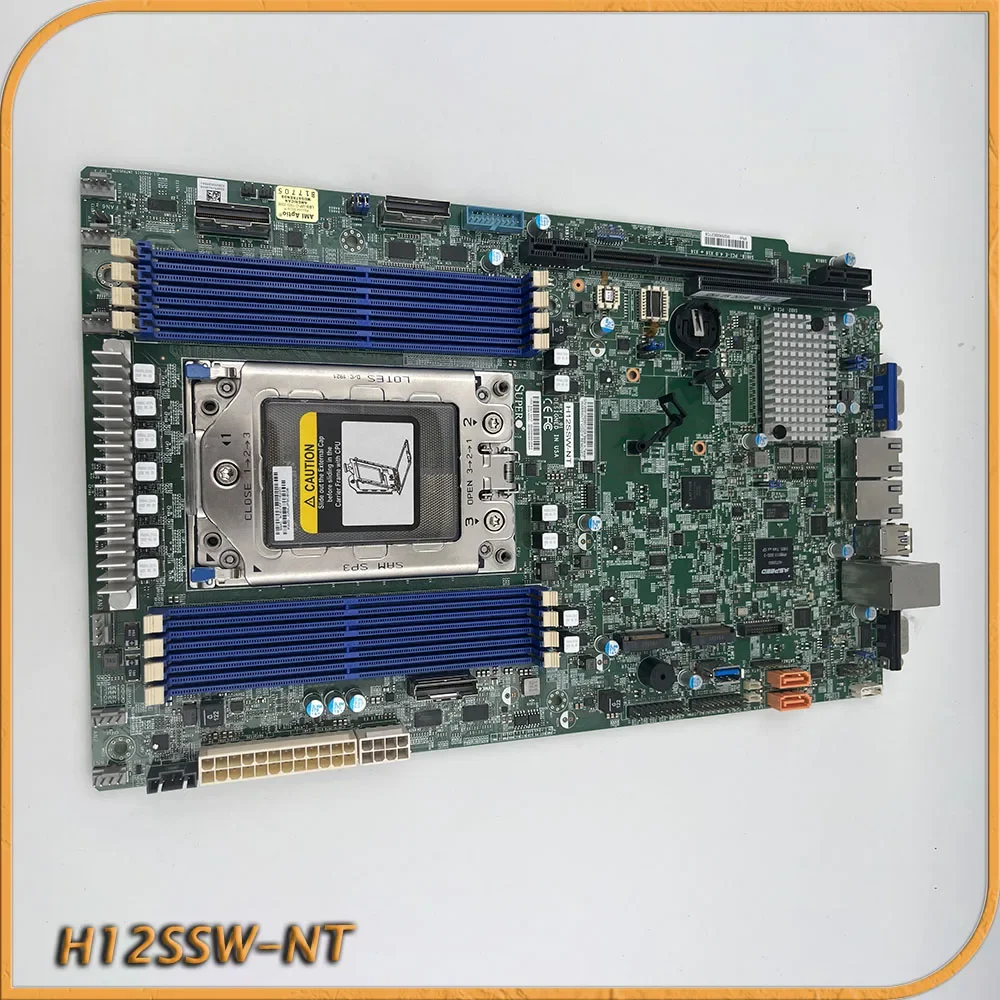 Para Supermicro H12SSW-NT Suporte A-M-D 7002 Placa-mãe de servidor DDR4 única