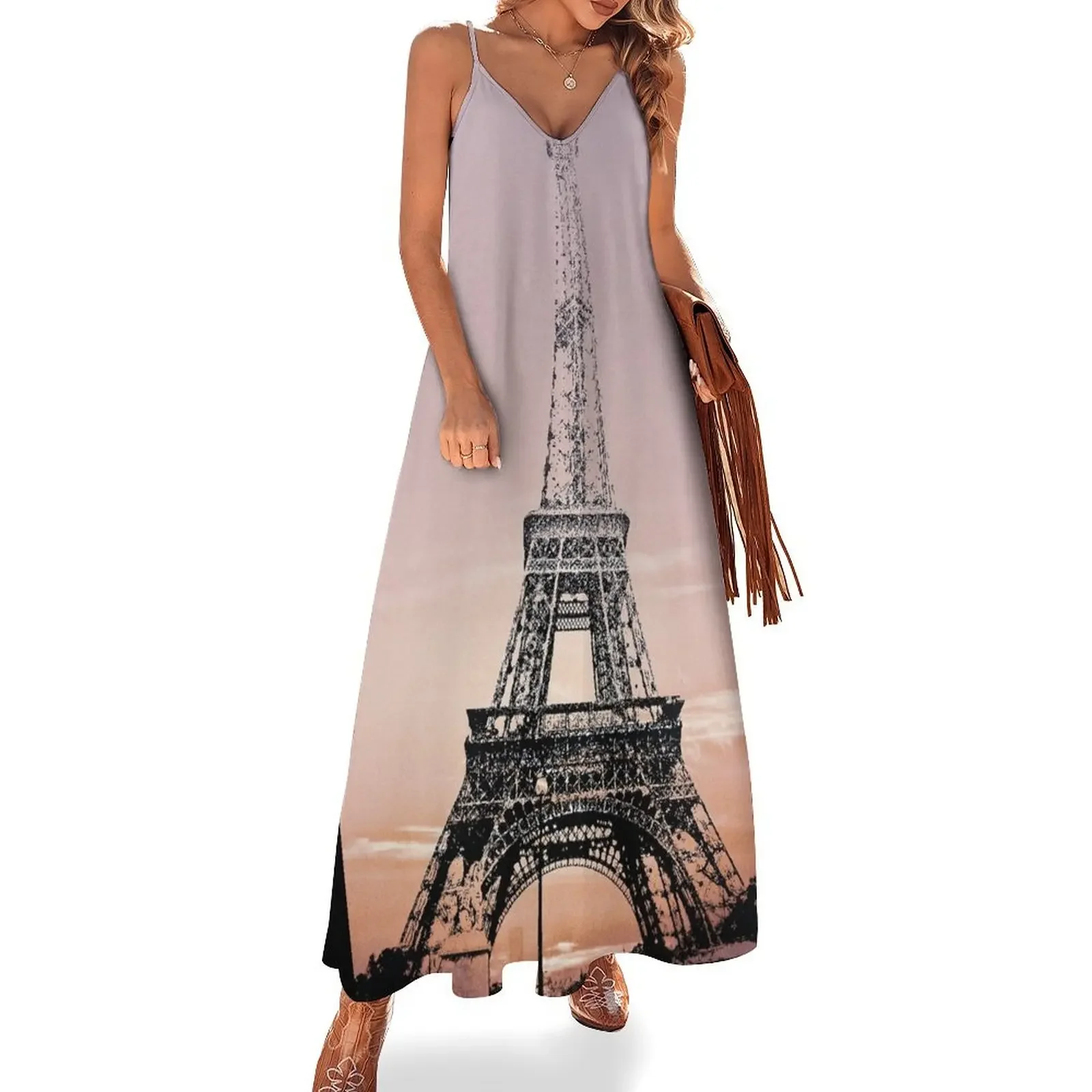 

EIFEL TOWER Sleeveless Dress dresses for womens ladies dresses for special occasions Women's summer long dress Dress