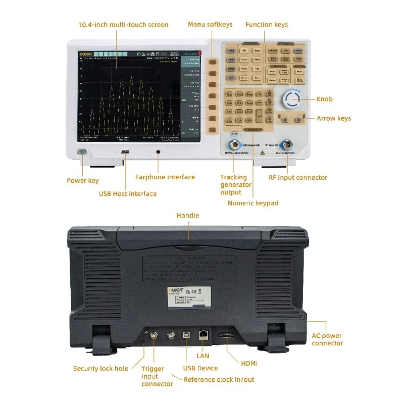 XSA1015P-TG 9kHz to 1.5GHz Spectrum Analyzer 1Hz Resolution 10.4 inch Multi-touch Screen USB LAN HDMI Tracking Generator