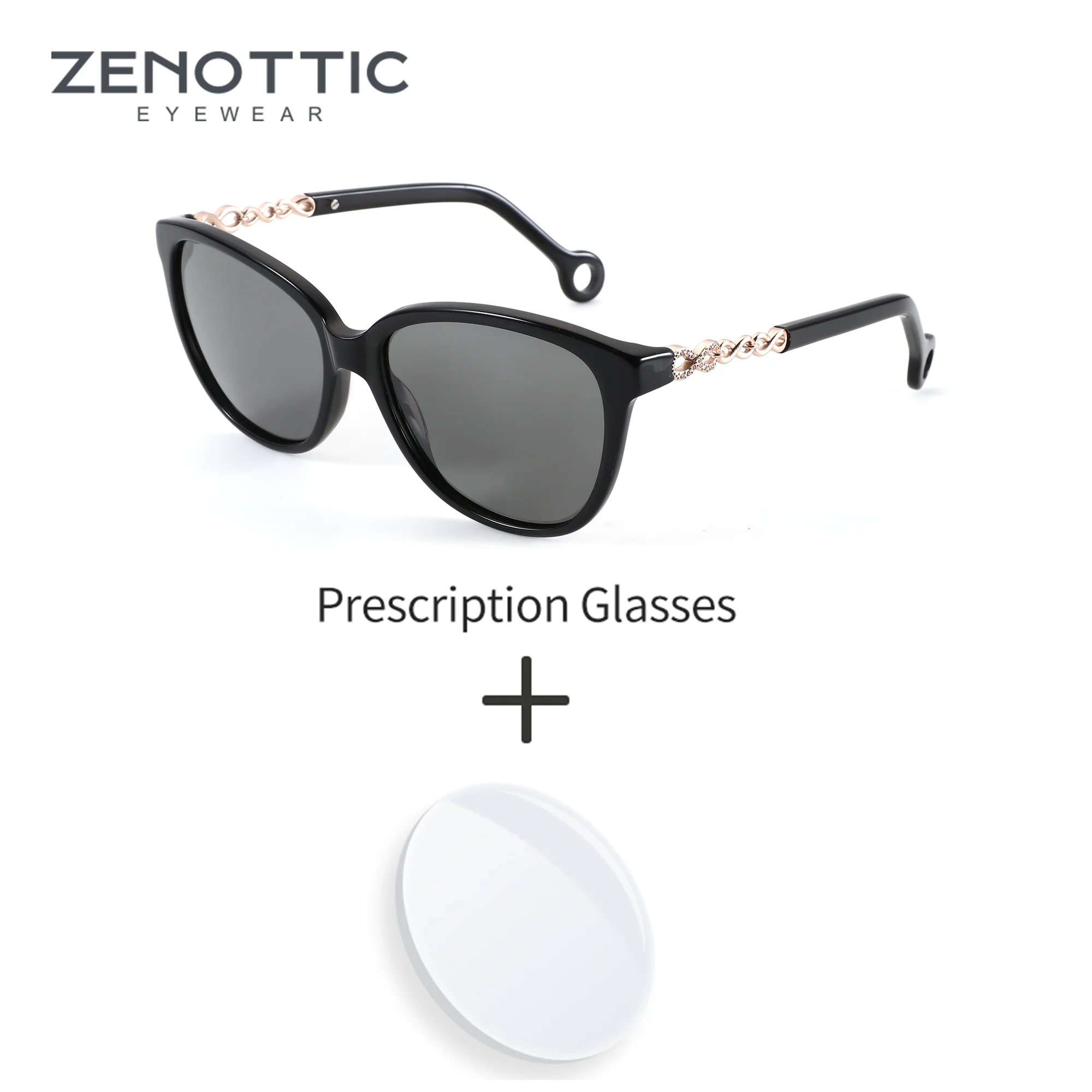 

ZENOTTIC M размер ручной работы ацетат UV400 поляризационные солнцезащитные очки по рецепту популярные женские оптические солнцезащитные очки-бабочки на заказ