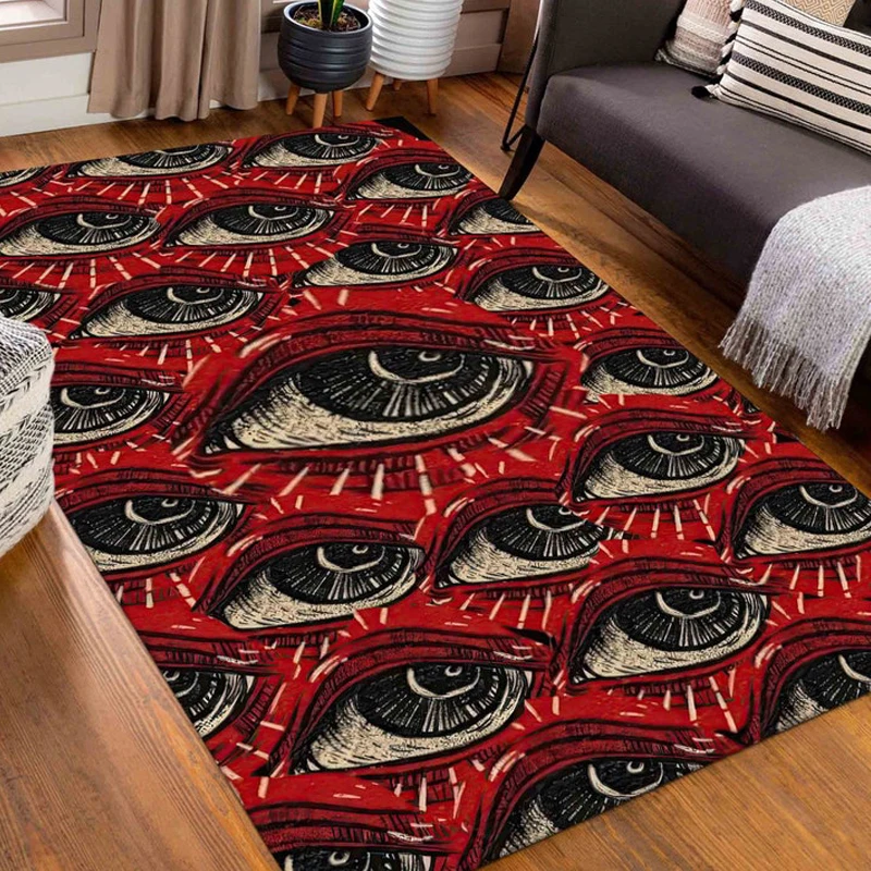 Gothic Horror Carpet Large Living Room Rug Bedroom Bedside Carpets Coffee Table Mat Washable Non-slip Floor Mats Alfombra 호러 카펫