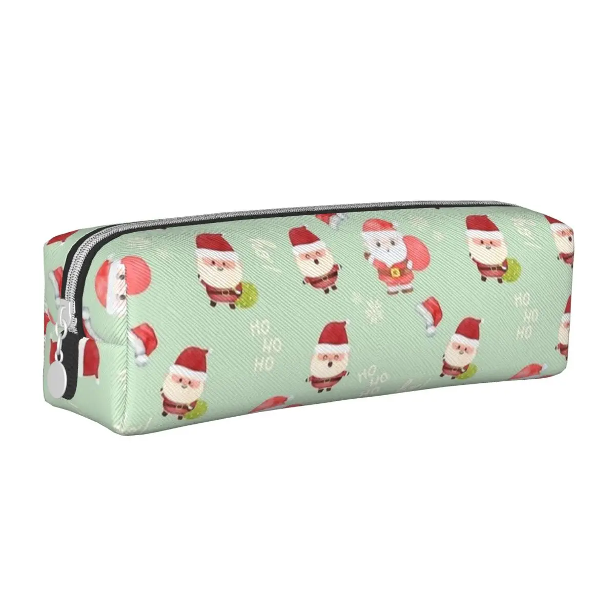 Merry Christmas Pencil Case Cute Santa Claus Big Pencil Bag Students Zipper Cool School Pencil Cases Custom Supplies