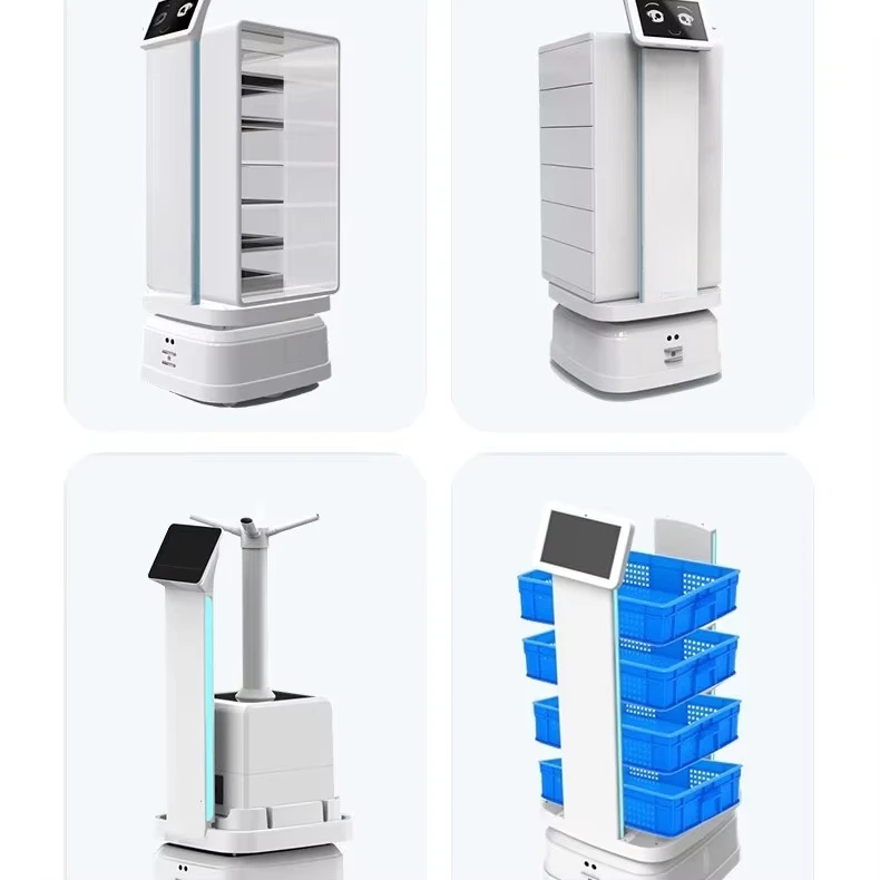 Transport Vehicle with AGV Handling Cart Manufactured by Factory Unmanned Commercial Delivery Robot AMR Workshop Logistics