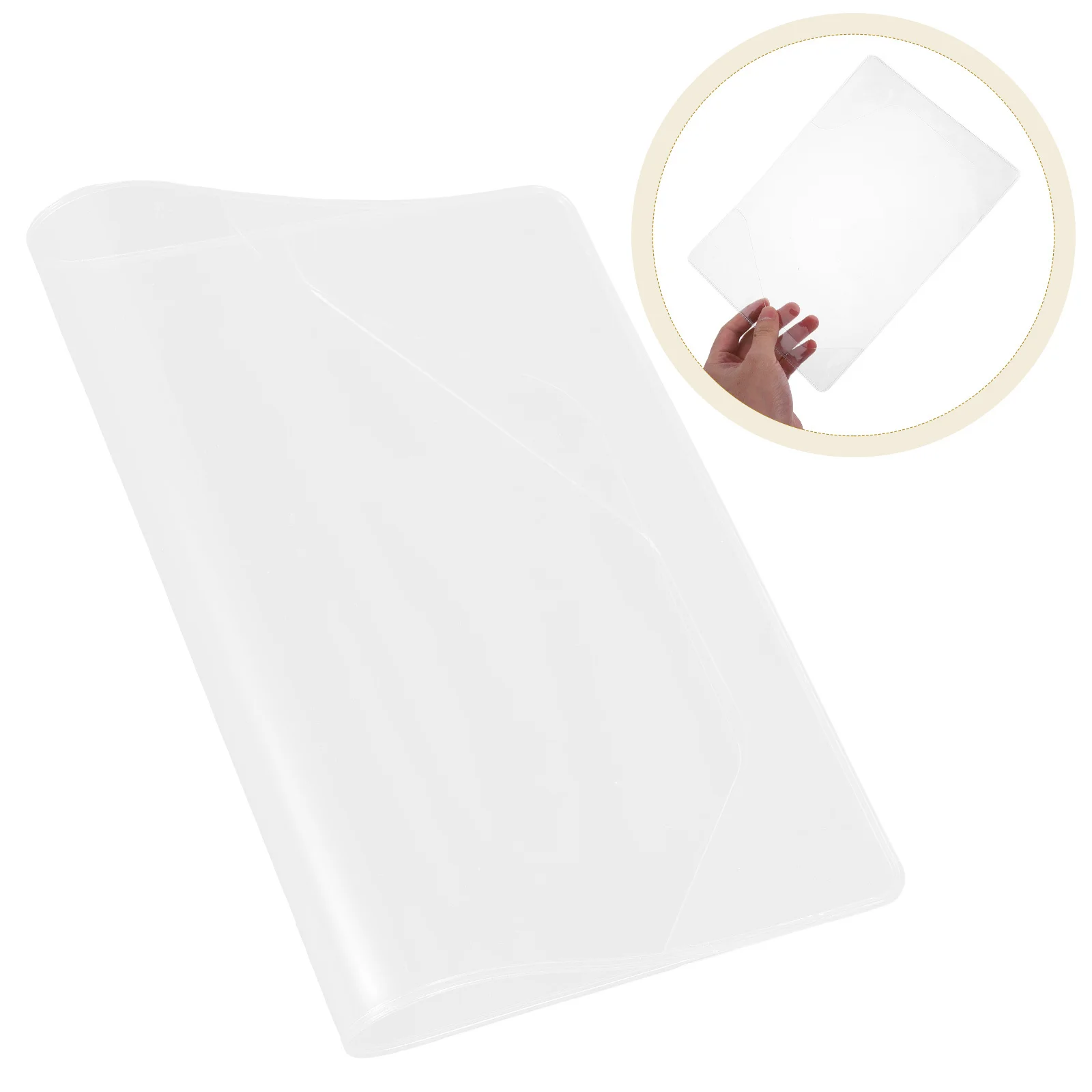 

A6 Clear PVC Book Cover Transparent Sleeve Protective Anti-Scratch Notebook Film for Planners Scrapbooks Textbooks