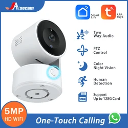 Tuya 5MP PTZ WiFi IP Camera One-touch Call Indoor Baby Monitor Wireless Security Protection Camera Supports Bluetooth connection