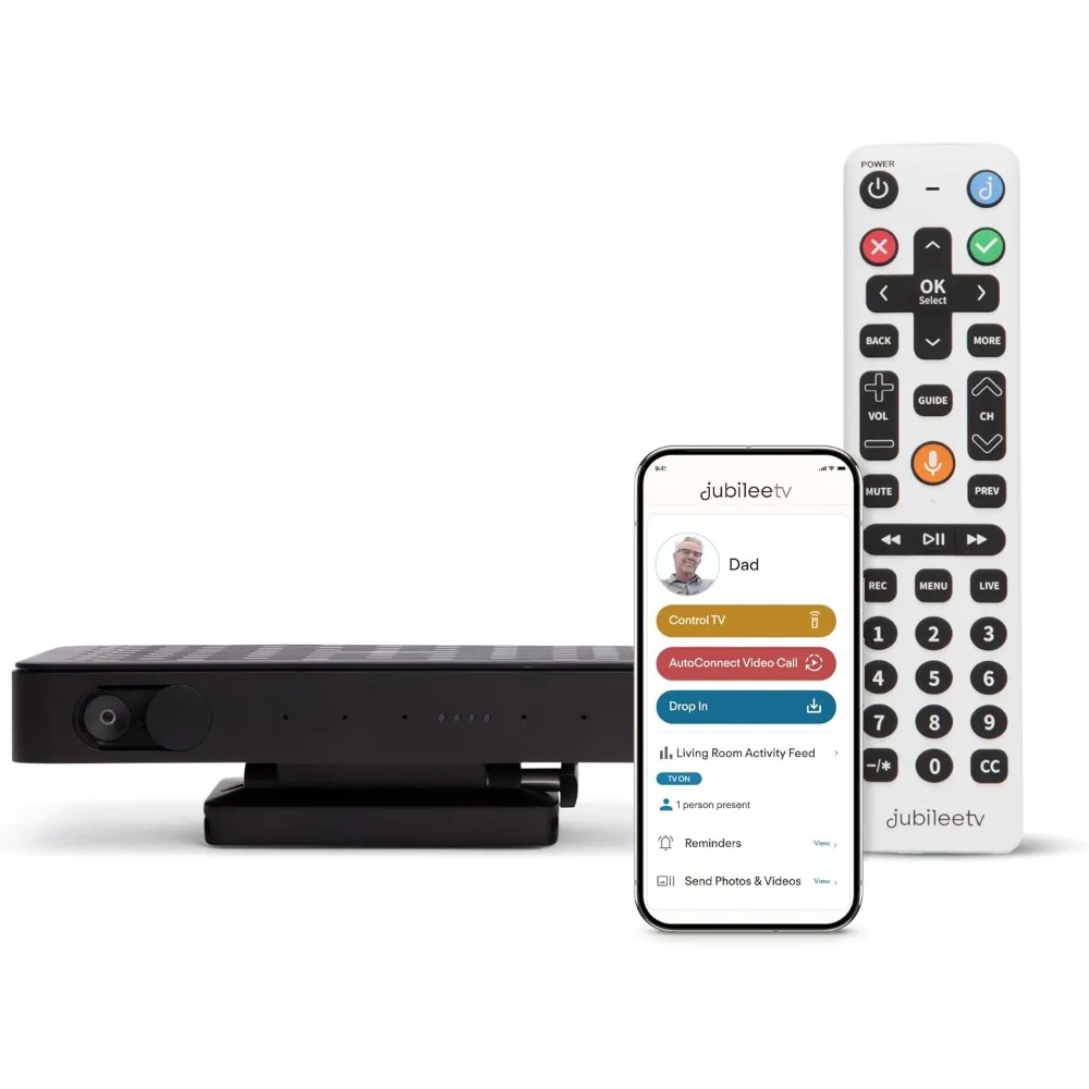 

US Shipping Smart TV Remote Care System for Elderly Video Calls Reminders Monitoring Easy Setup Voice Control