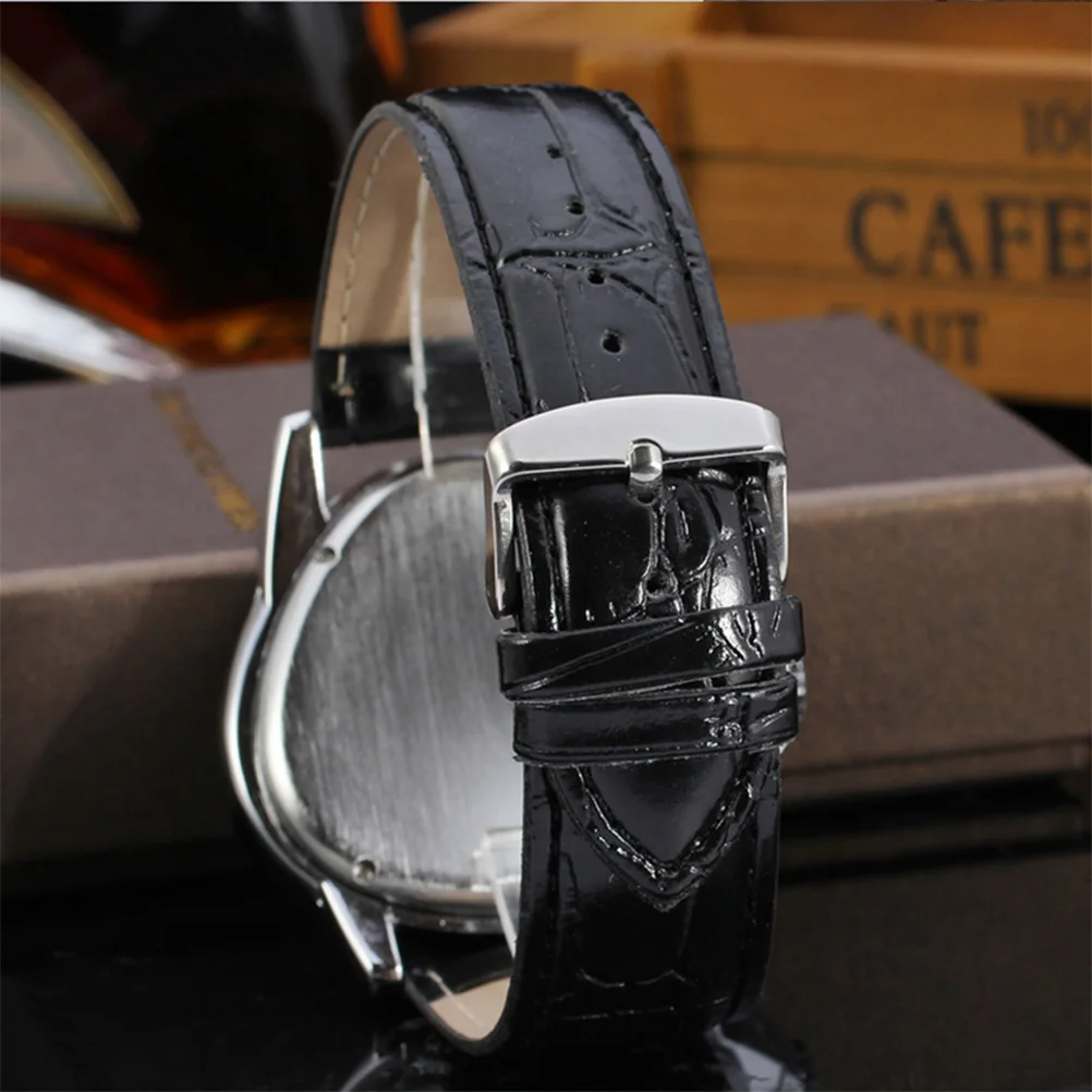

Automatic Mechanical Wrist Watch for Men Black Silver Tone Stainless Steel Strap Display Hour Minute Second Casual Dress Watch