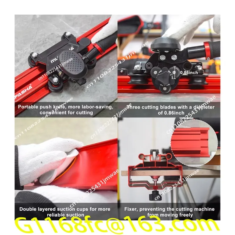 Portable Manual Tile Cutting Tool 3800mm Porcelain Slate Stone Large Format Slate Push Knife High Precision Cutting Machine
