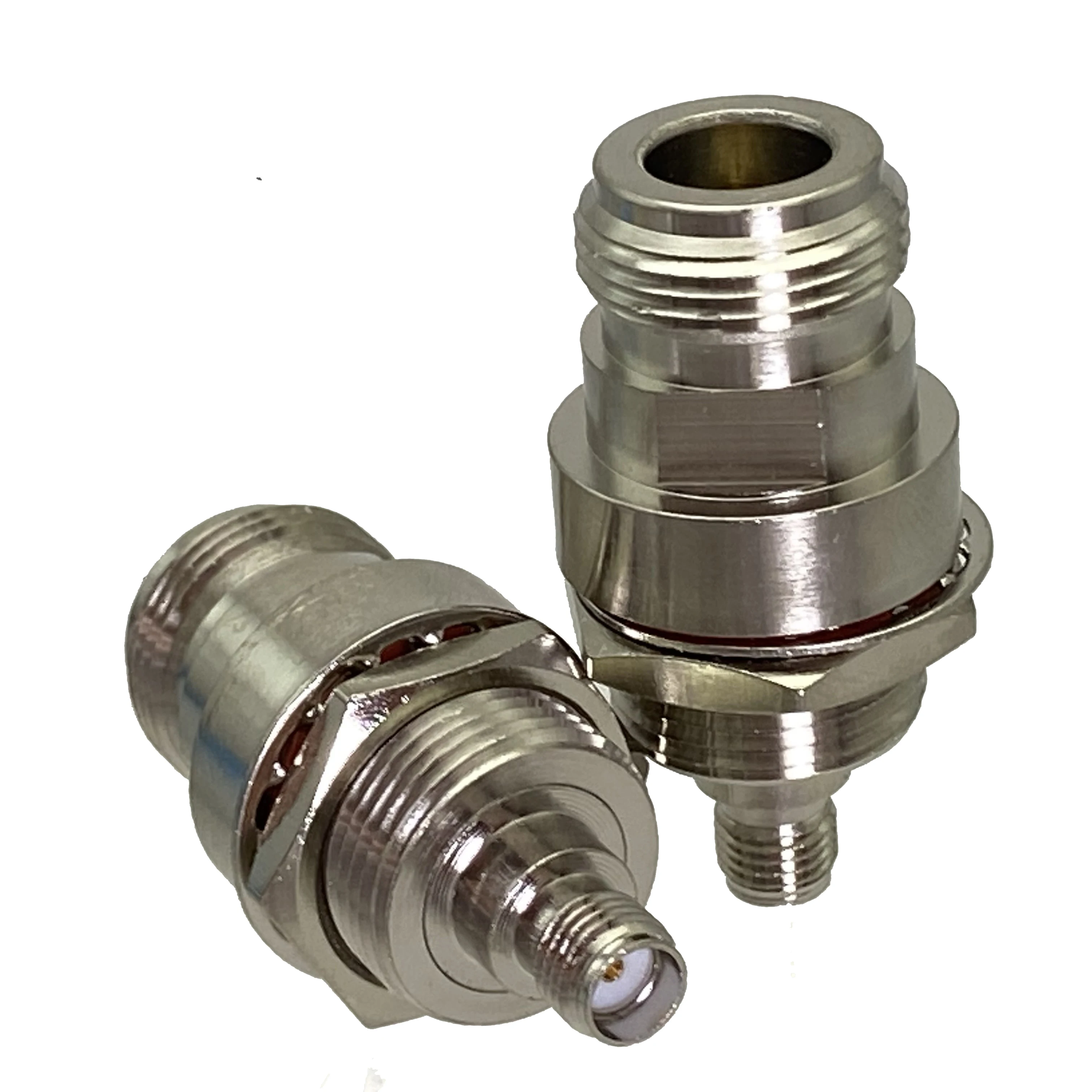 N to SMA Male Plug & Female Jack Nut Bulkhead M16 RF Adapter Connector Coaxial for Radio Antenna Wire Terminals 1pcs