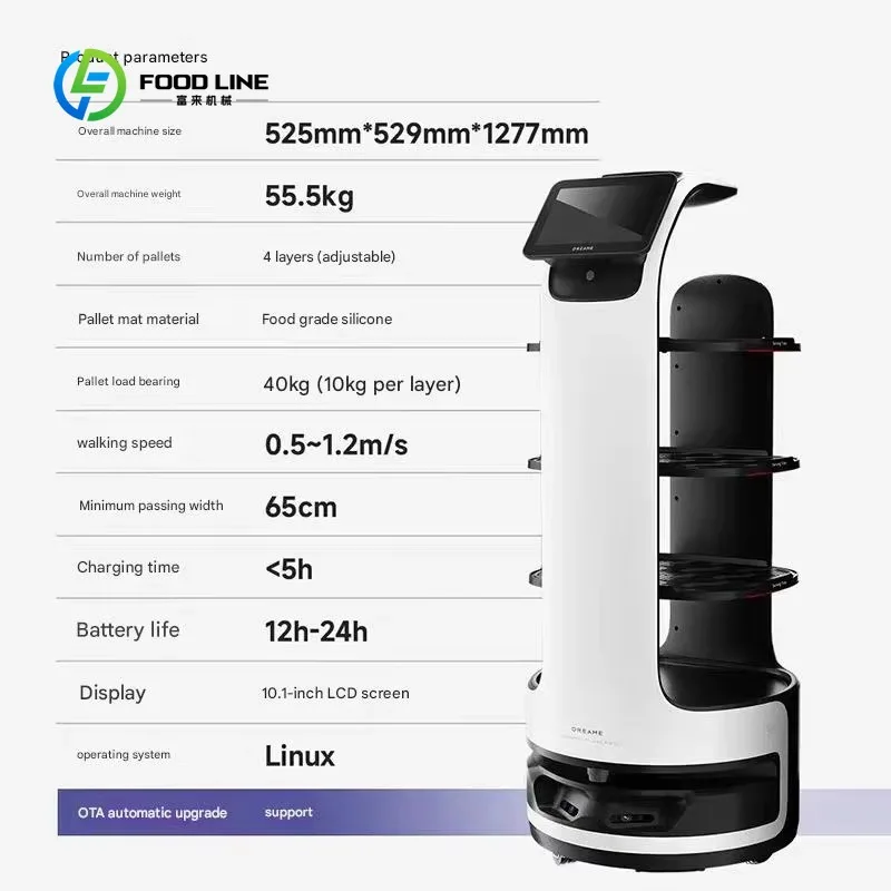 Customized Intelligent Self-Service Food Delivery Robot Commercial Automatic Obstacle Avoidance Humanoid Robot