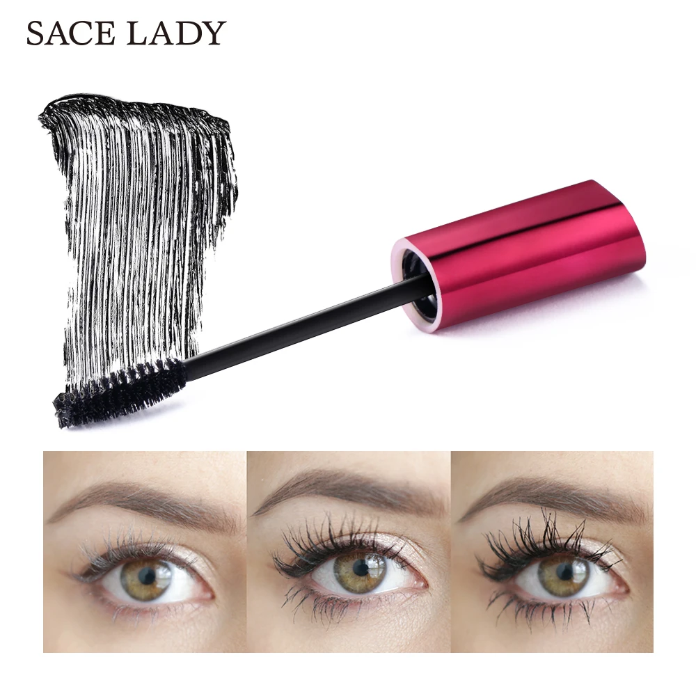 4D di Seta Fibra di Mascara di Curling di Spessore Ciglia Impermeabile 3D Rimel Nero di Estensione Allungamento Eye Lashes Natural Ciglio Cosmetici