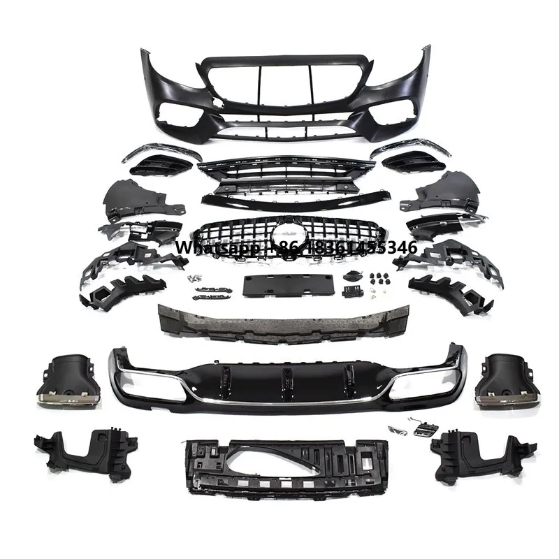 

for E-Class W213 E200 E260 E300 E63AMG modified Rear lip Front bumper Assembly Body kit