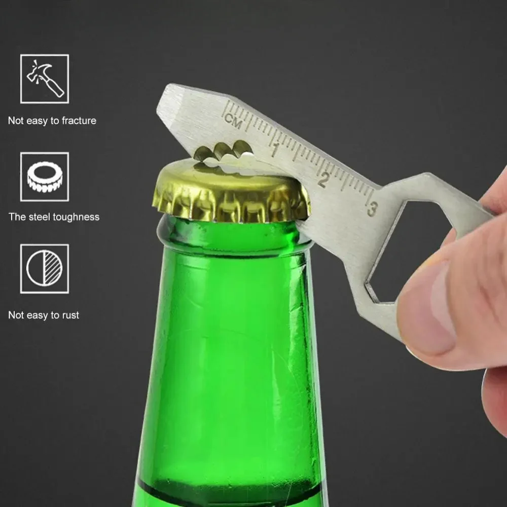 1PC Kompaktowy otwieracz do butelek Outdoor Survival Klucz Śrubokręt Kieszonkowy EDC Wielonarzędziowy brelok do kluczy Outdoor Survival Gear Gadżet — zdjęcie 4