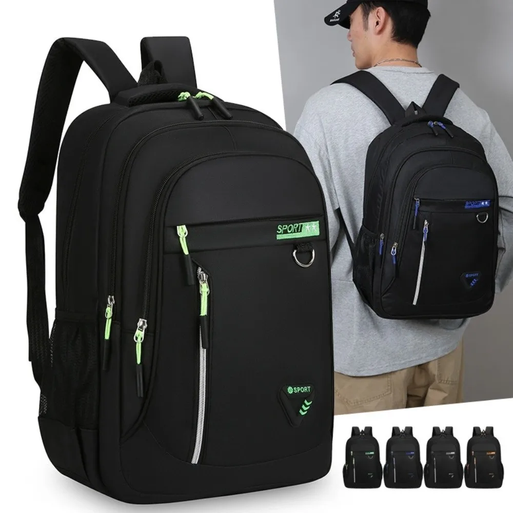 Unisex Student Backpack Multi-Layered Multi Pockets Business Backpack Nylon Material Various Compartments Climbing Bag