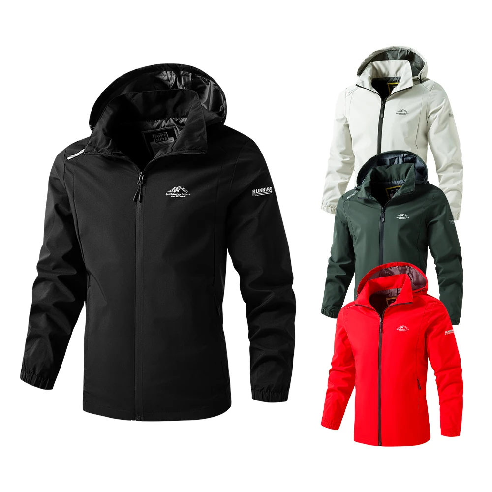 

Unisex Women's Waterproof Rain Jacket Lightweight Raincoat Hooded Hiking Jacket Softshell Windbreaker Softshell for Spring