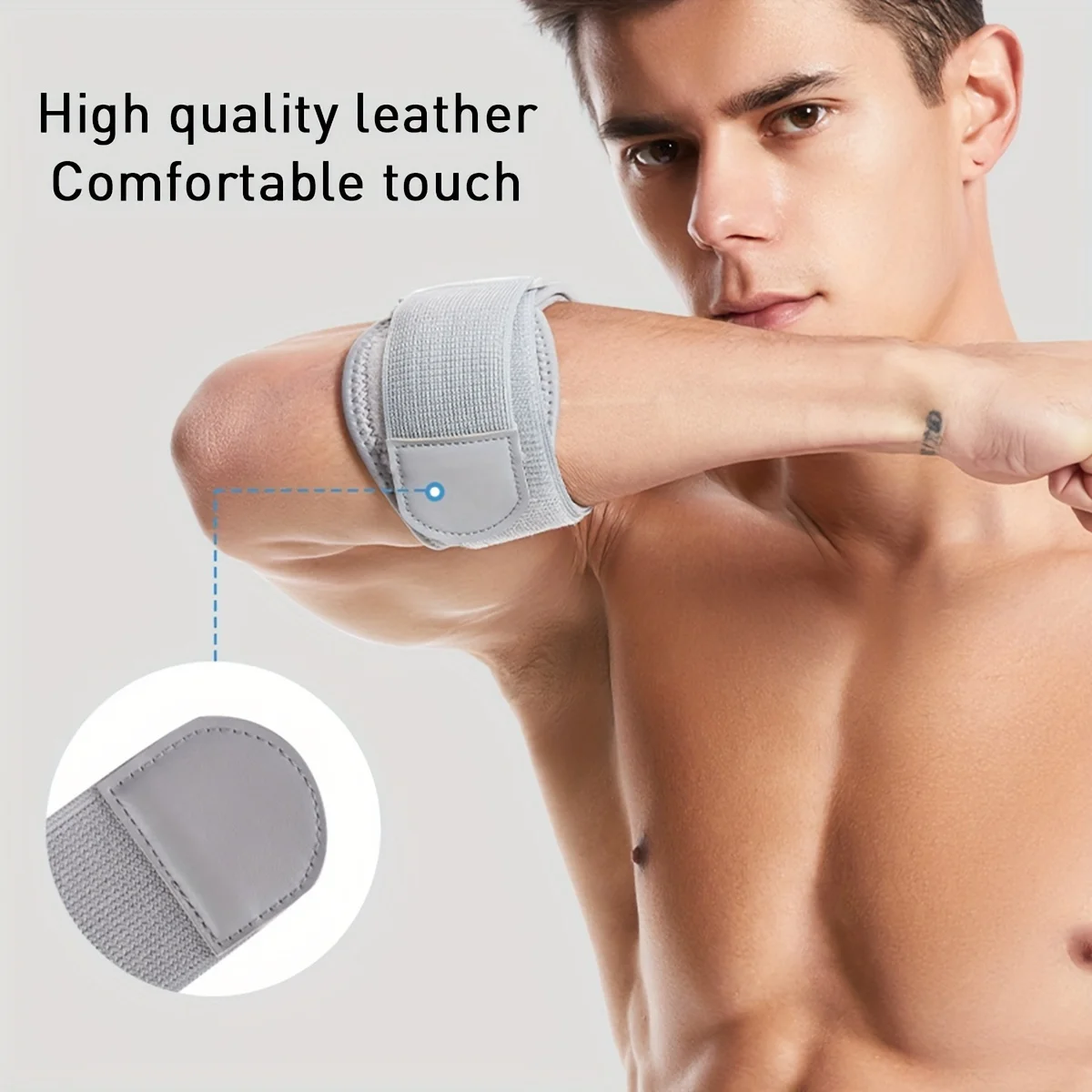Breathable Compression Elbow Brace for Tennis, Badminton, and Nursing - Adjustable Support for Men and Women view 5