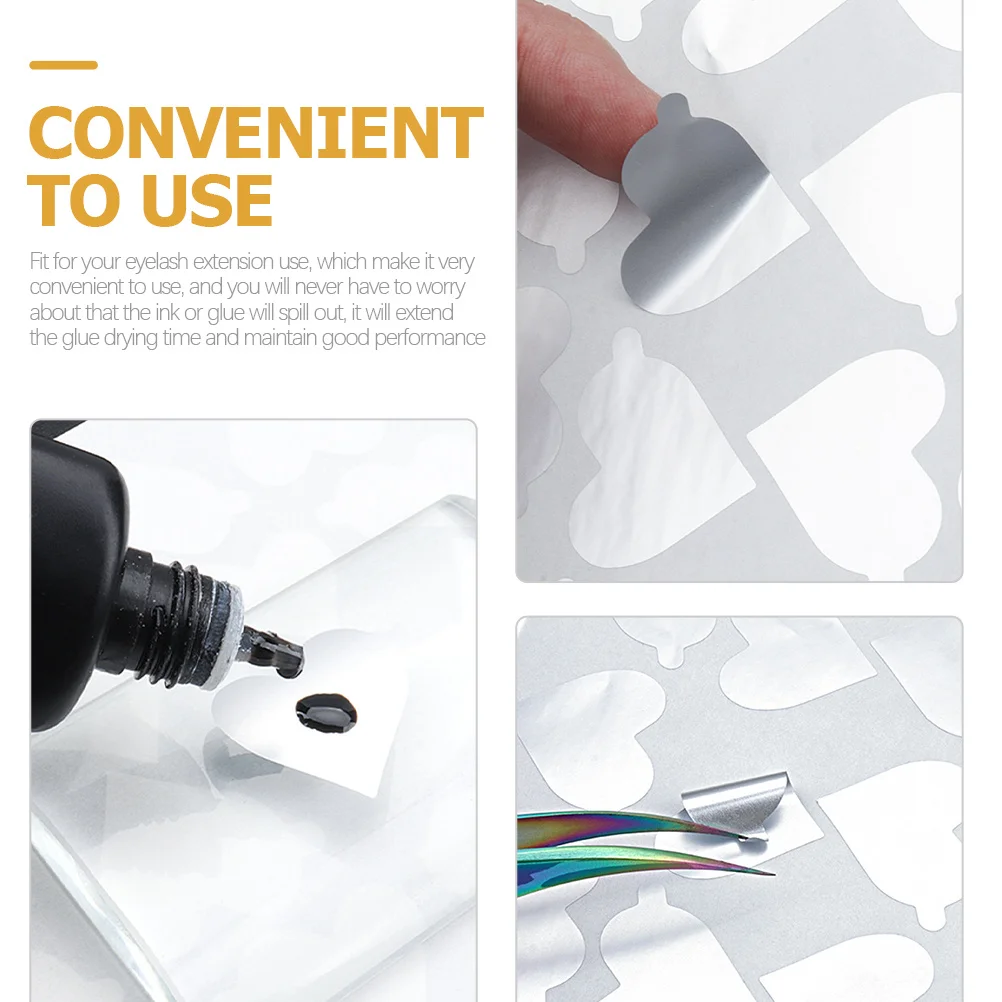 

3 Bags Heart Lash Pad Eyelash Grafting Tool Set Easy Simple Use No Clean Up Required Lash Holder Eyelash Extension Supplies