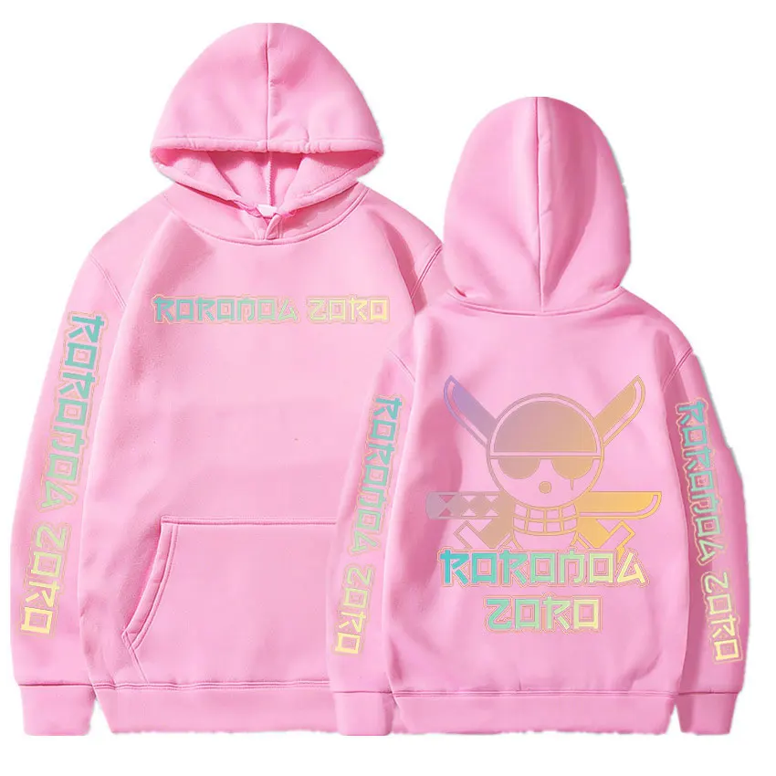 Anime Roronoa Zoro Hoodie Women Funny Luffy Sweatshirts Ullzang Japanese Anime 90s Graphic Kawaii Sweatshirt Female Male