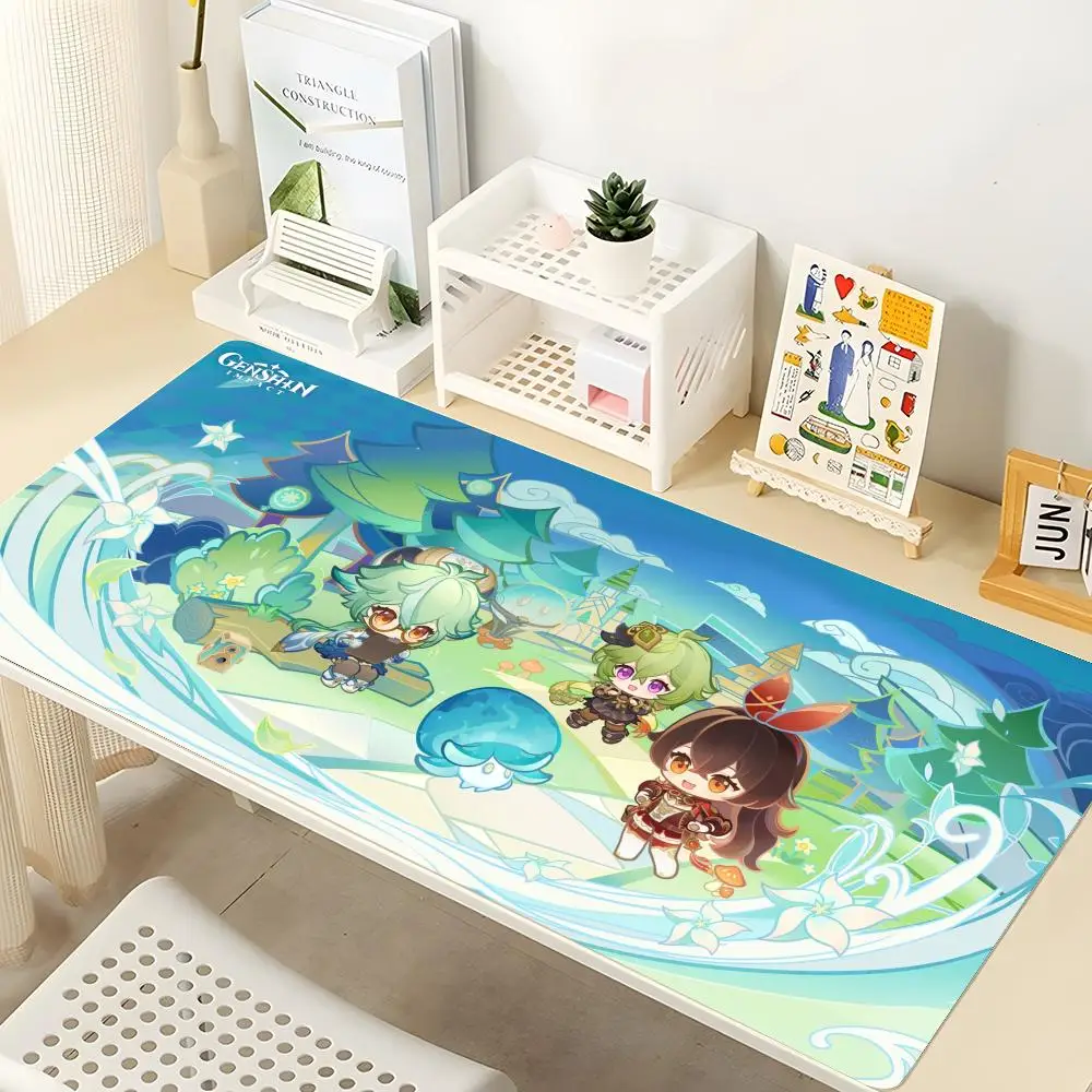 

Game Genshin Impact Stamps Mouse Pad Gaming Mousepad Large 900x400X2mm MouseMat Gamer Mause Carpet PC Desk