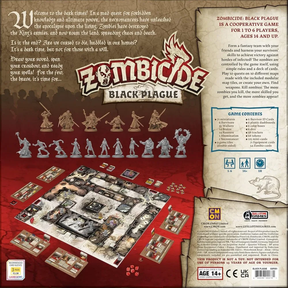 Zombicida-Juego de mesa de la peste negra (Base), juego de mesa de estrategia, juego de mesa de colaboración para adolescentes y adultos