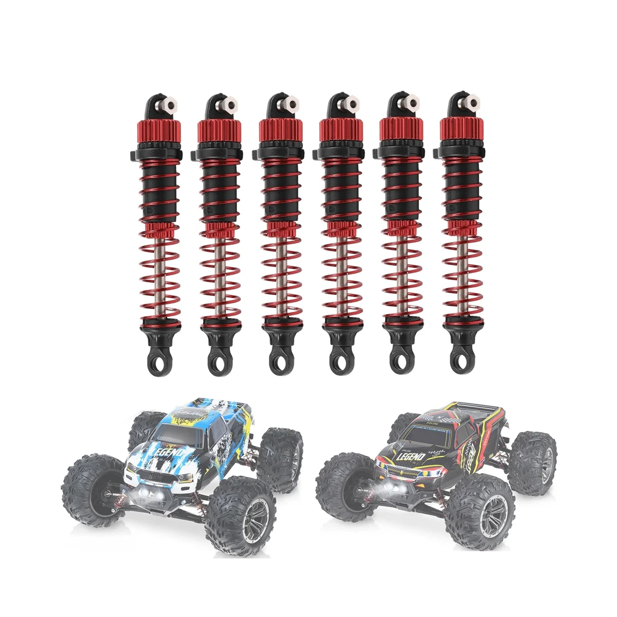 6Pcs Front and Rear Shock Absorber LG-ZJ03 for LAEGENDARY Legend 1/10 RC Car Spare Parts Accessories