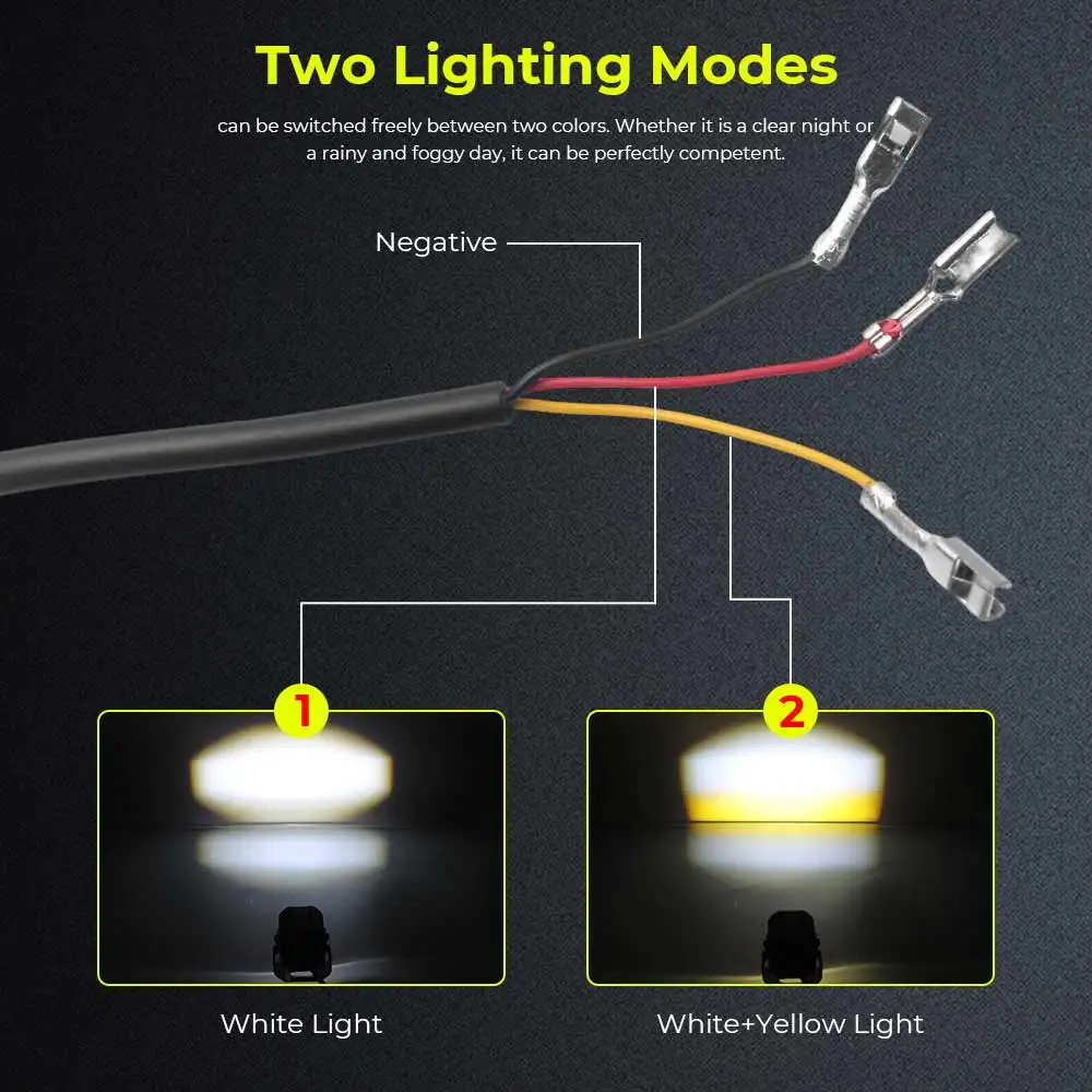 Motorcycle Black 30W LED Driving Fog Lights Kit Accessories For Truck Heavy Duty SUV ATV UTV 4X4 Car Tractor 4WD Boat Motorcycle