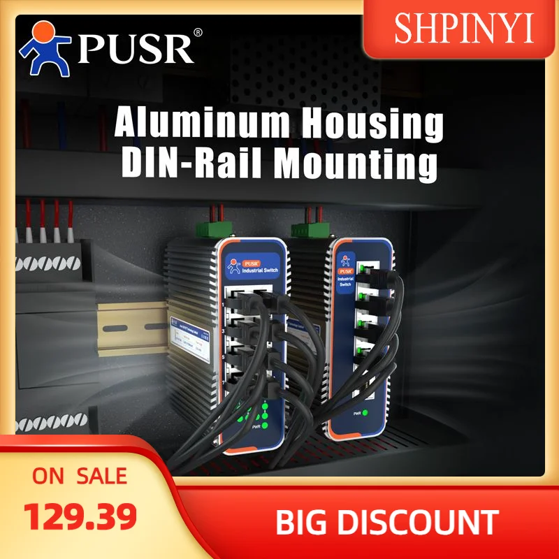 

Ethernet-коммутатор PUSR, 8, 5 портов, гигабитный, 10/100/1000 Мбит/с, класс защиты IP40, чрезвычайная температура -40-85 ℃ USR-ISG/ISF