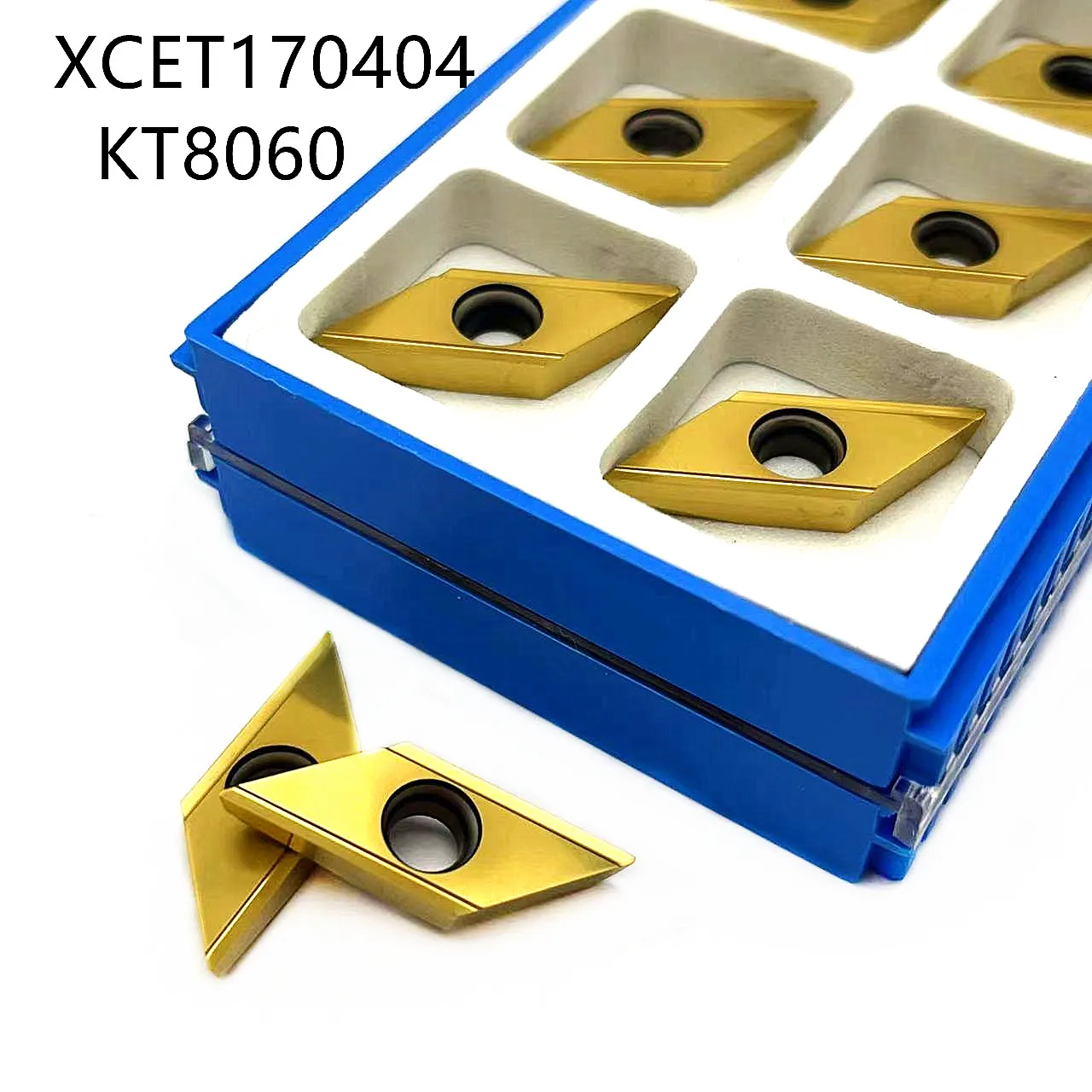 La lama di smussatura per utensili per tornitura in metallo duro XCET170404 KT8060 di alta qualità viene utilizzata per la macchina utensile per smussatura XCET170404