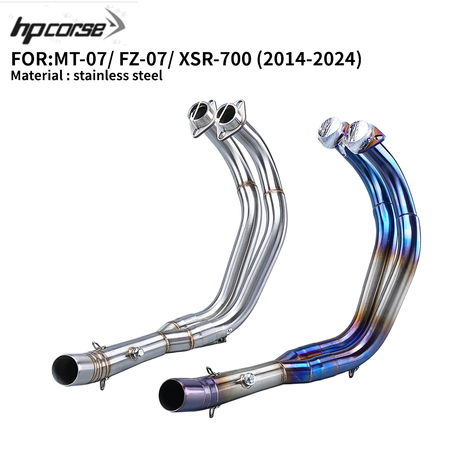 

Motorcycle Exhaust Full System Front Pipe Modified 51mm Muffler Slip on For Yamaha MT07 MT-07 FZ07 2014 - 2023 R7 2021 - 2023