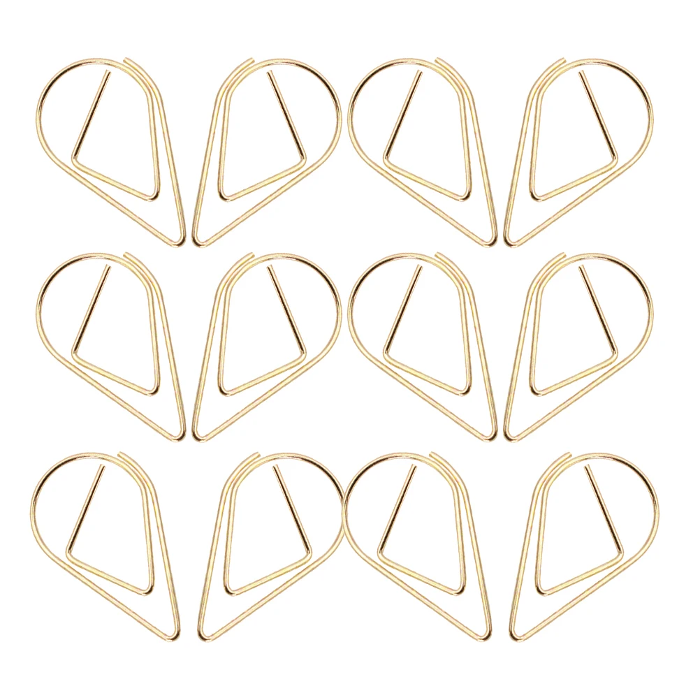 100 قطعة مشبك ورق مشبك ورق معدني دبابيس ورق صغيرة لحفلات الزفاف مكتب أسلاك الفولاذ #4