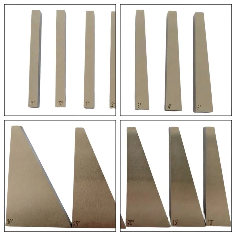 Angle Block Set 12PCS Steel Angle Gauge Blocks 1/4°-30° Hardened Tooling Blocks With Storage Case Machinist Inspection