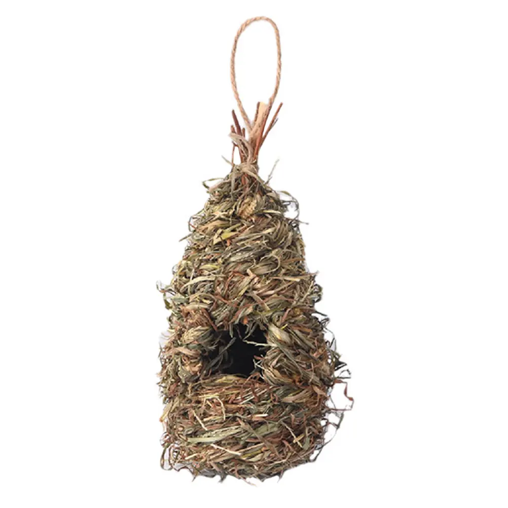 

Grass Woven Nest Bird House for Outside Garden Decorative Birdhouse Hanging Ornament Handwoven Bird Living Space