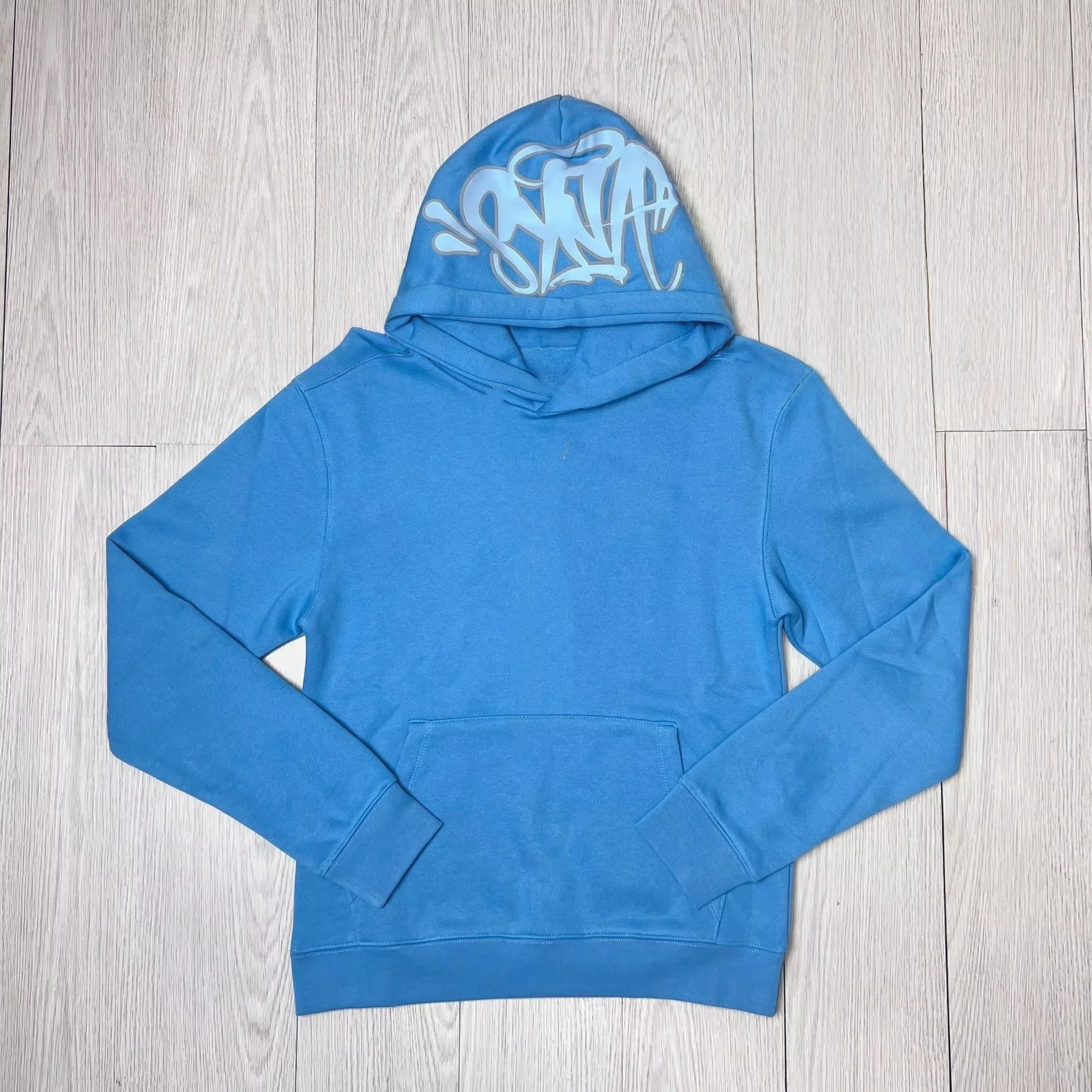 2026 Herbst Winter Unisex Hoodie mit Graffiti-Style-Print Lässiger Oversize-Passform Langarm-Sweatshirt mit Kängurutasche Hose