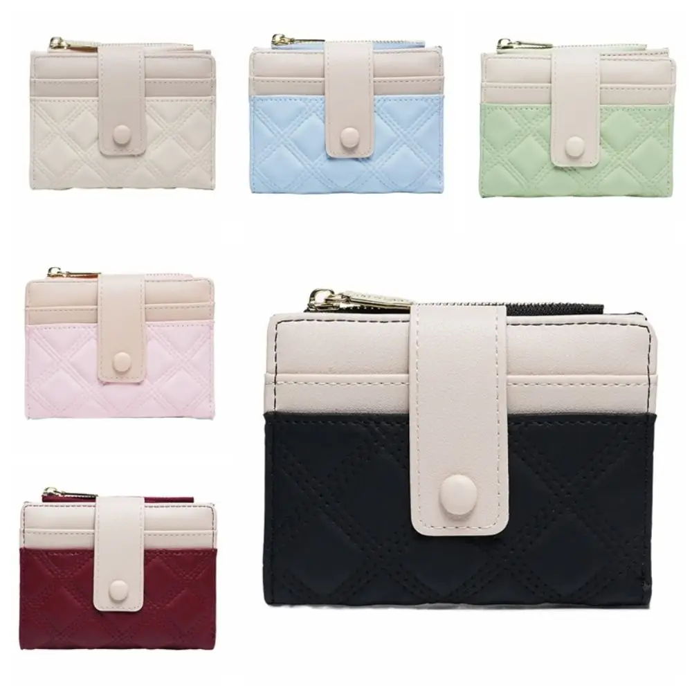 Portfelik Przenośny Uroczy Kieszonkowy Portmonetka Zapinana na Zamek Wielokomorowa na Karty Składana Portmonetka na Monety Torebka na Pieniądze Kolorowe Etui na Karty dla Kobiet