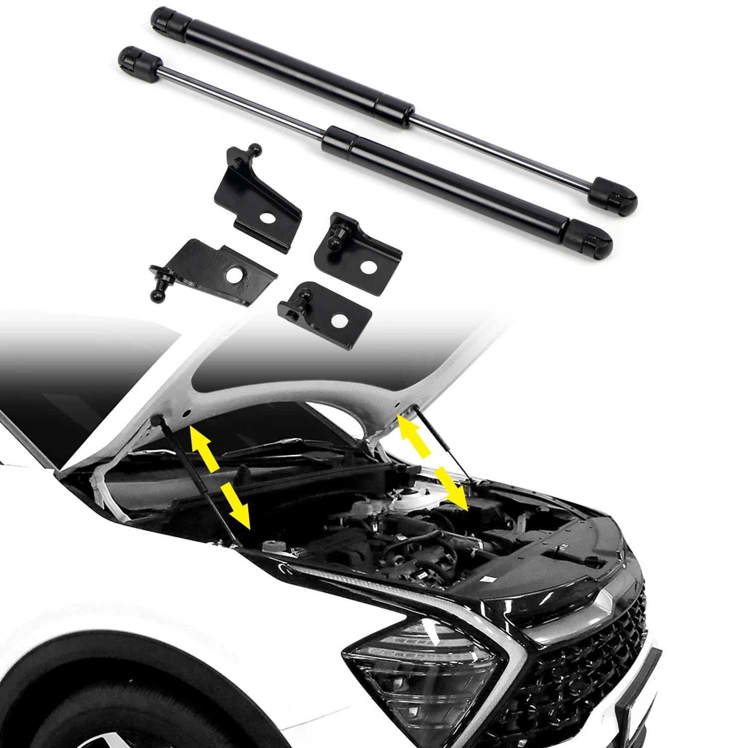 

Fit For Kia Sportage NQ5 2022 2023 Car Accessories Stainless Steel Front Bonnet Hood Lift Support Shock Struts 1 Set