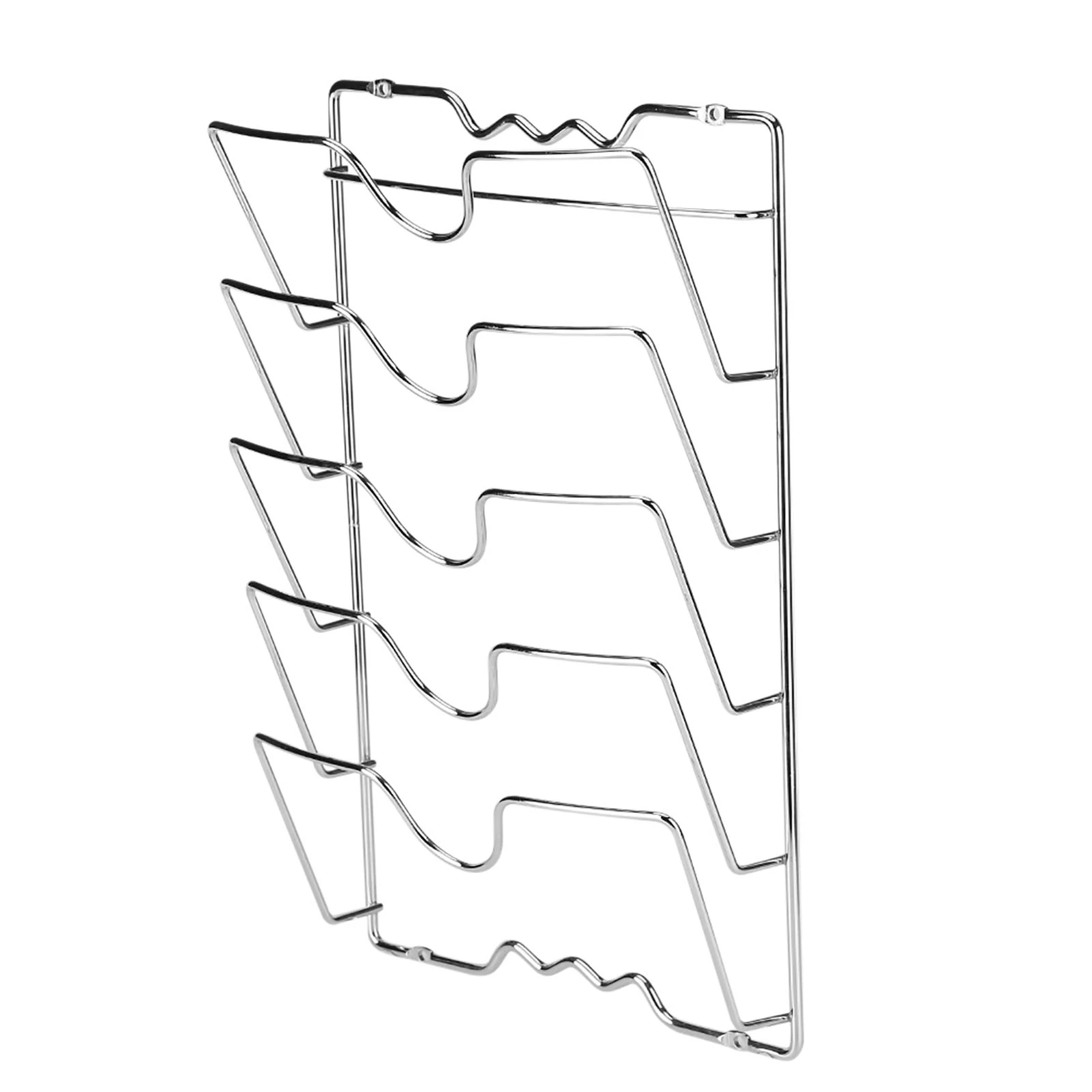 ที่จับฝาหม้อ Aqur2020ติดตั้งบนประตูด้านในวัสดุเหล็กใช้งานหนักวางเรียงซ้อนอย่างเรียบร้อยพร้อมฝาแบบถัก