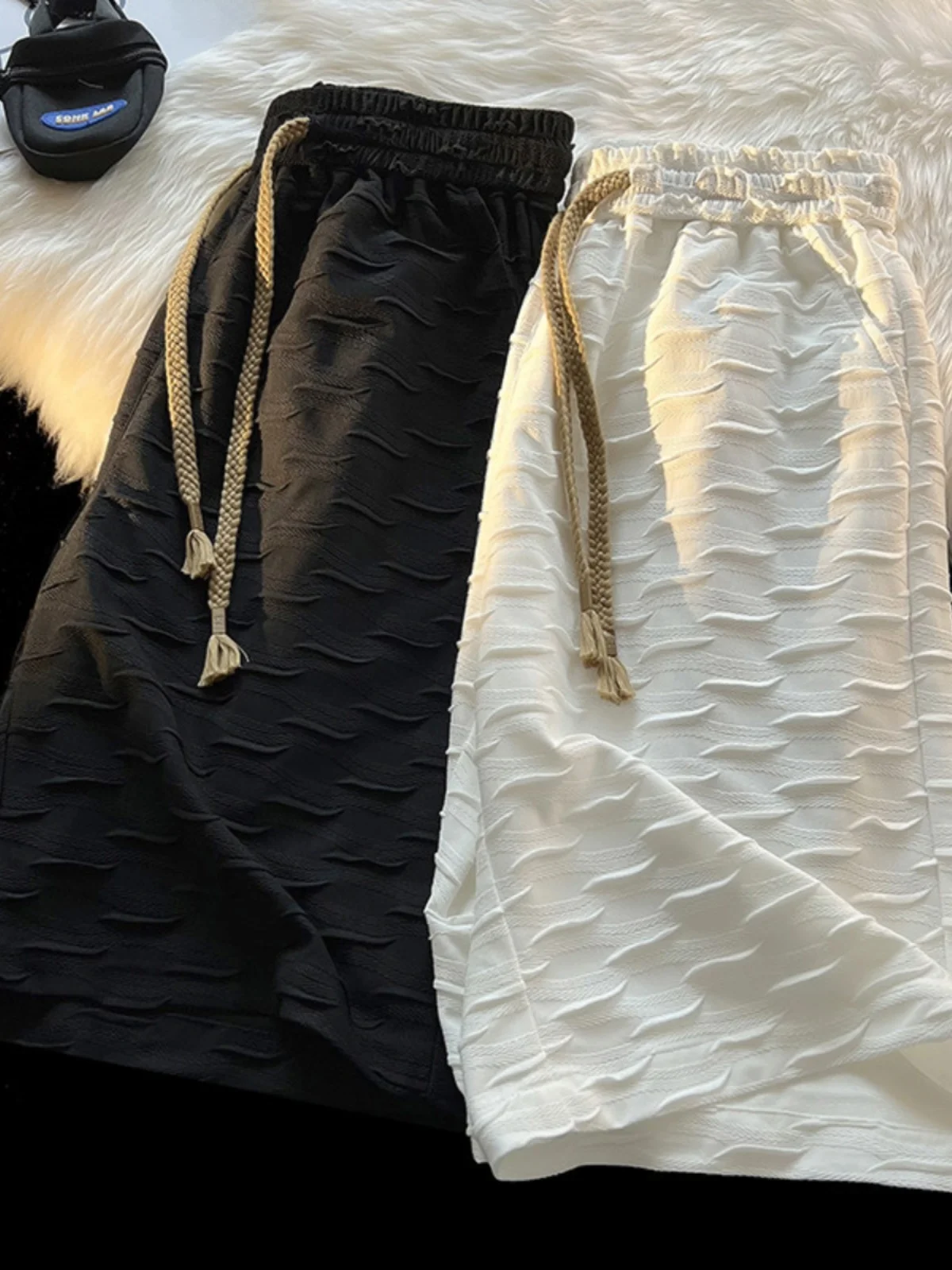 

Мужские летние тонкие дышащие повседневные шорты свободного кроя в американском стиле, модные спортивные шорты длиной до колена, трендовые, больших размеров