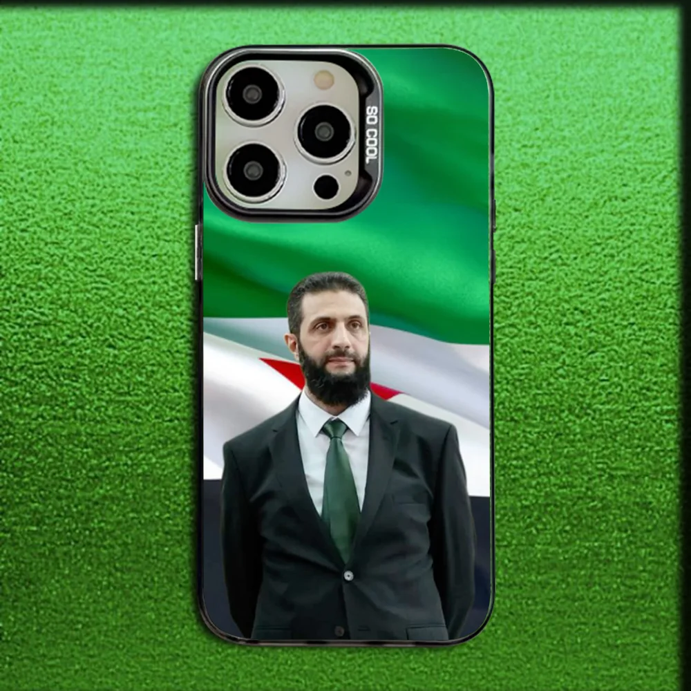 Ahmed al-Sharaa Syrian Syria Flag Phone Case For iPhone 16,15,14,13,12,11,Mini,Pro,MAX Gray Matte Silicone Black Cover - Image 3