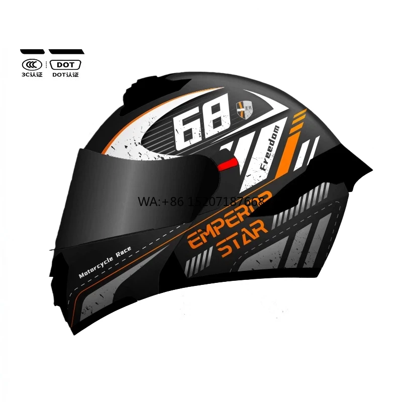 

AD индивидуальный логотип для взрослых, унисекс, уличный флип-мотоцикл, двойной козырек, быстросъемная застежка, одобренный DOT, один размер