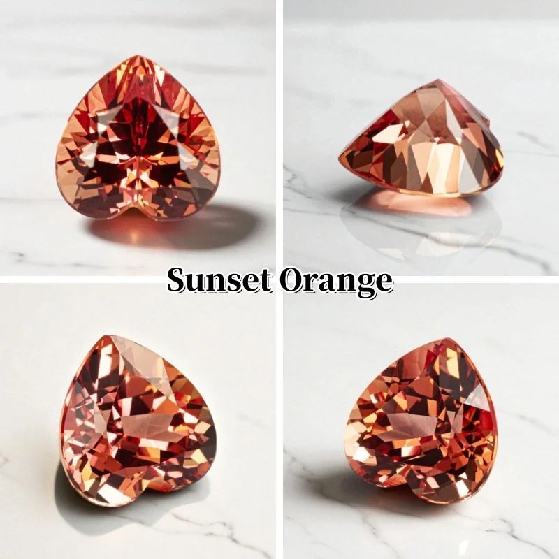 Lab Grown Sapphire Heart Shape Cornflower Color High Quality for DIY Jewelry Making Ring Main Materials Certificate