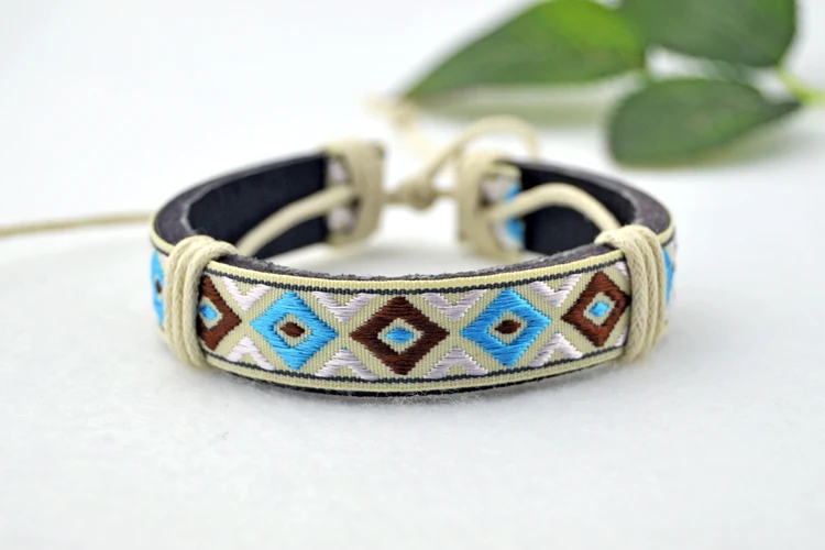 Ethnic style women\'s accessories leather bracelet ladies men\'s original handmade jewelry wholesale #EZ220