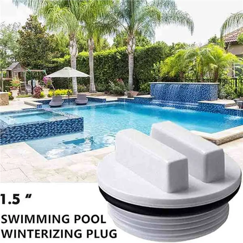 RTENTE-14 Pcs 1.5 Inch Threaded Pool Spa Return Winterizing Filter Drain Plug With O-Ring For Winterizing Pools During Season
