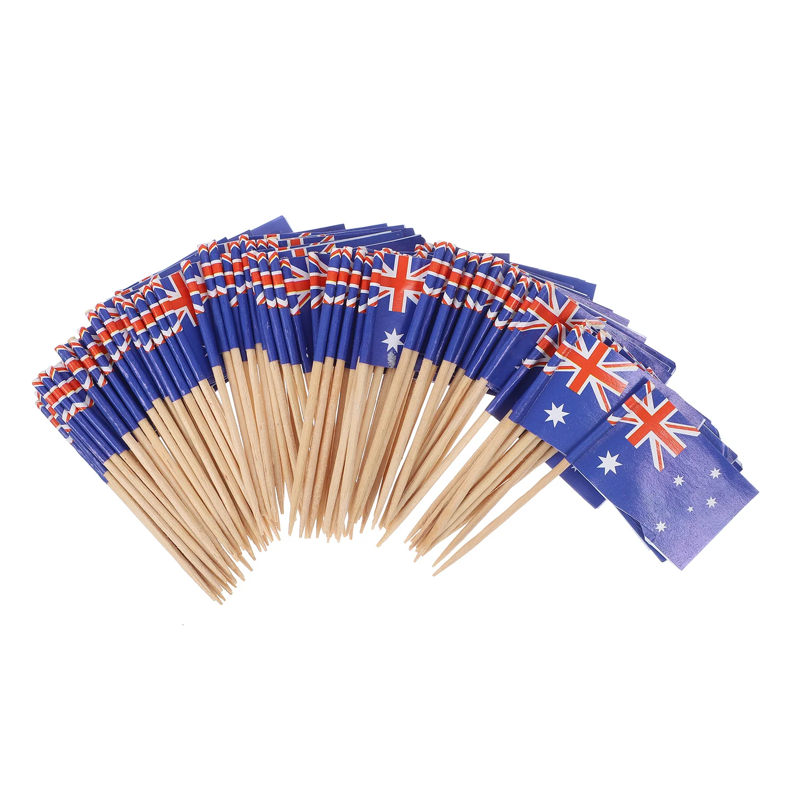 

100Pcs Flag Toothpicks Cake Bright Colorful Chic Picks Party Decoration for Cupcakes Toothpick Flags