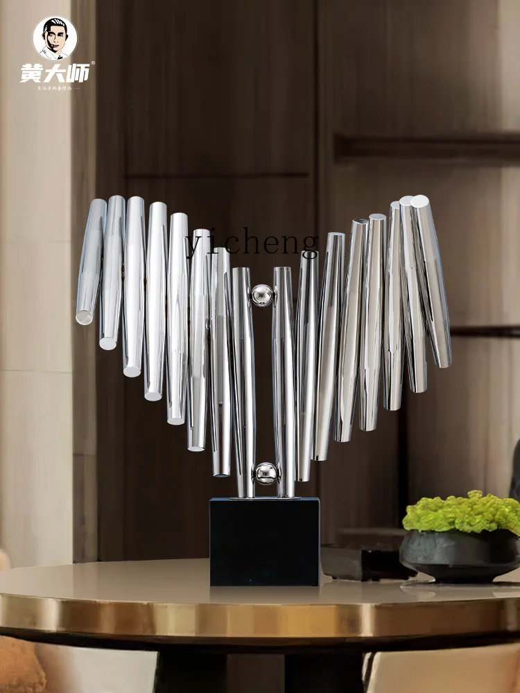 YFY  light luxury stainless steel art ornament opening inspirational creative gift ornament
