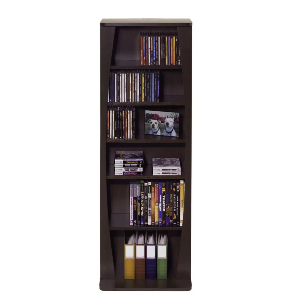 

Canoe Multimedia Storage Shelf Bookcase Bookshelf Furniture Espresso Modern Living Room Furniture Bookcase & Magazine Racks Home