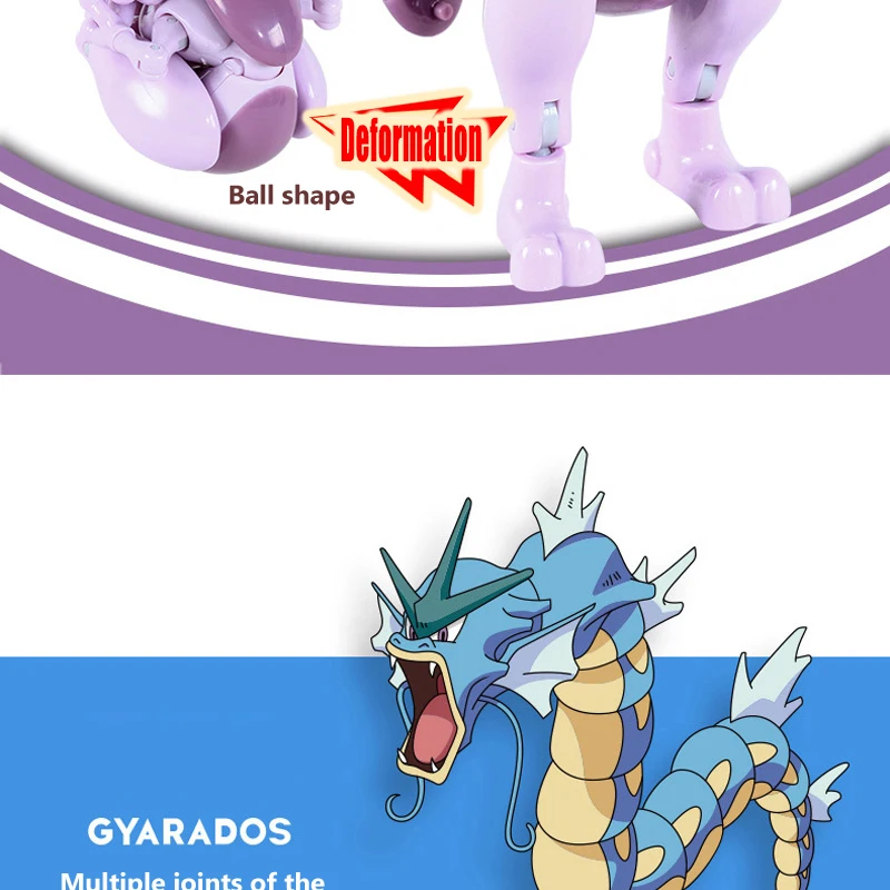 Pokemon Transform Poké Ball Pikachu Pokeball Charizard Bulbasaur Figuren Spielzeug Ornamente Mewtwo Gengar Modellpuppe Kindergeschenke – Detail 16