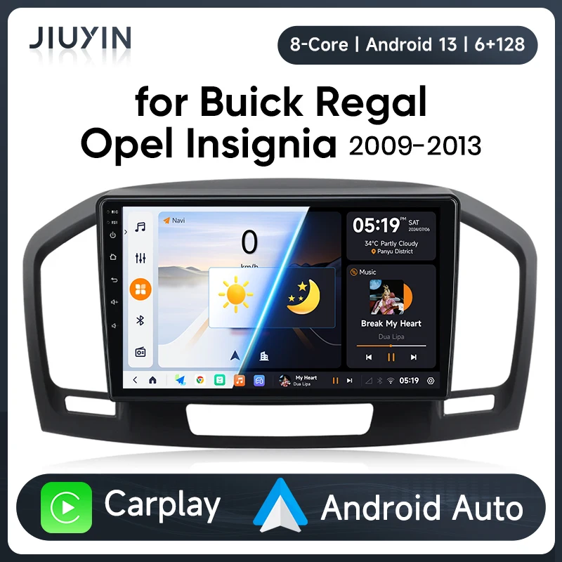 

JIUYIN Android 13 Car Radio For Buick Regal For Opel Insignia 2009-2013 2Din Multimidia Video Player Autoradio Carplay Stereo