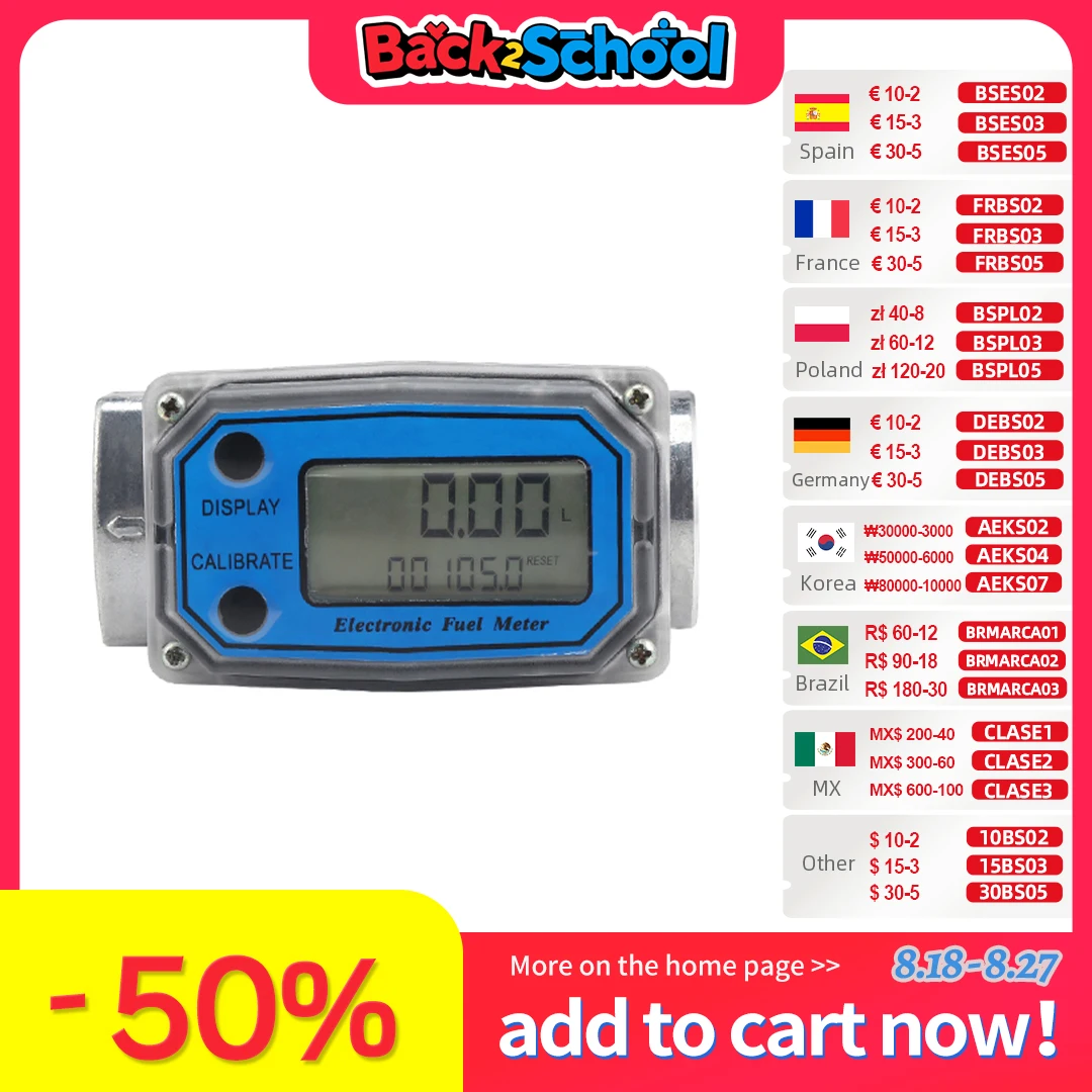 

ALLSOME LLW - 25 Digital Turbine Flow Meter for Measuring Diesel