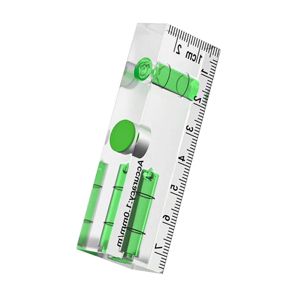 Mini Hochpräzises Wasserwaage-Lineal mit Blase, magnetische Wasserwaage, transparente Verdickung, Messwerkzeuge, magnetische Wasserwaage